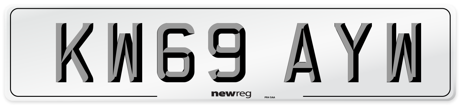 KW69 AYW Number Plate from New Reg
